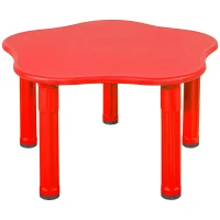 Anaokulu Plastik Kırmızı Papatya Masa