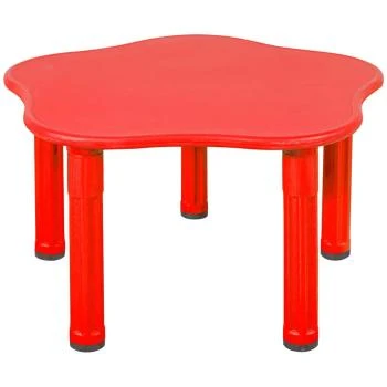 Anaokulu Plastik Kırmızı Papatya Masa
