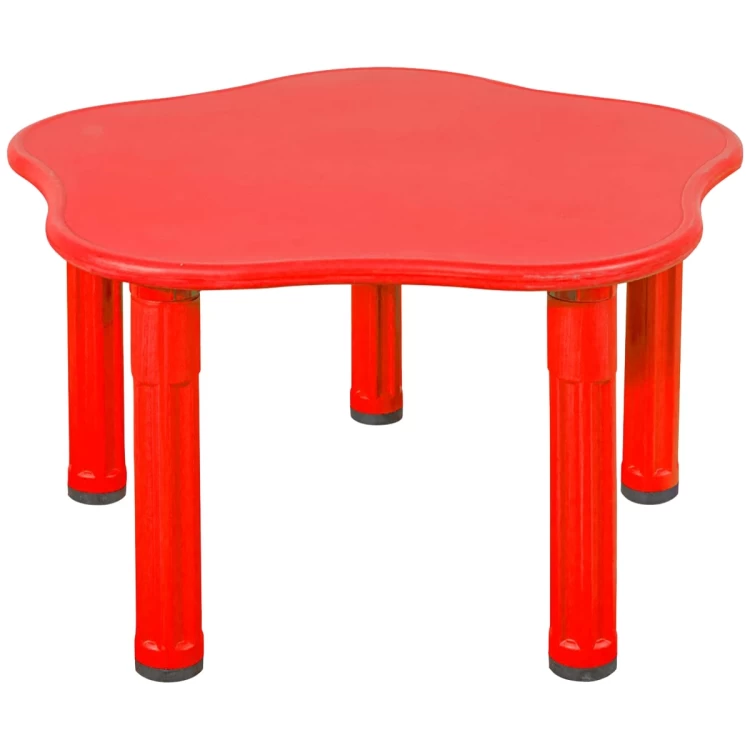 Anaokulu Plastik Kırmızı Papatya Masa