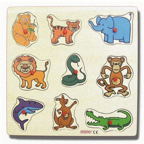 Ahşap Vahşi Hayvanlar Puzzle 30x30 cm