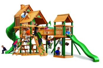 Büyük Çok Kuleli Ahşap Oyun Parkı 9x9 m