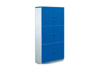 Mavi 6 Kapaklı Kişisel Öğrenci Dolabı 80x40x119 cm