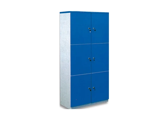 Mavi 6 Kapaklı Kişisel Öğrenci Dolabı 80x40x119 cm