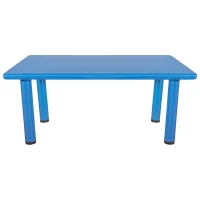 Anaokulu 60x120 Kral Masa Plastik Ayaklı Mavi