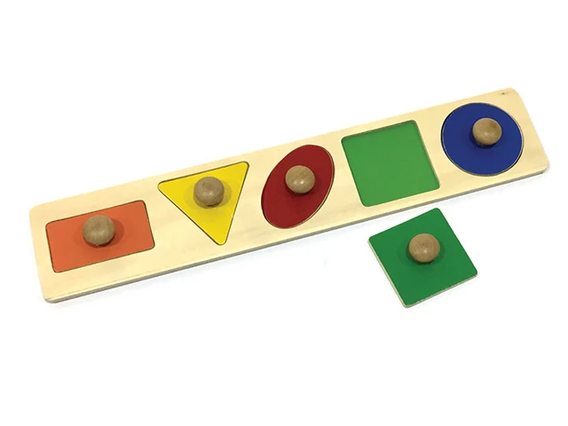 Ahşap Tutmalı Geometrik Şekiller Yapbozu
