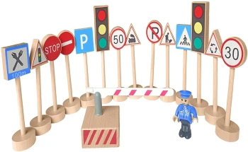 Ahşap Trafik Levhaları 16 Parça