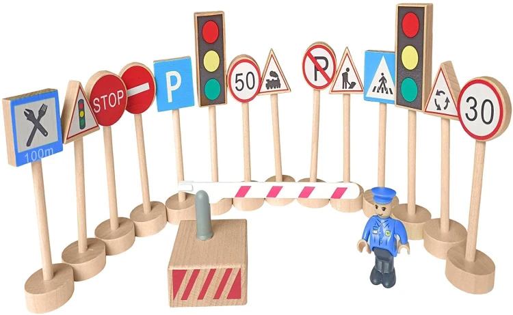 Ahşap Trafik Levhaları 16 Parça