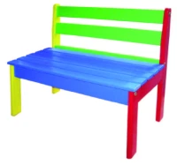 Renkli Çıtalı Sırtlıklı Bank 120x60x70 cm