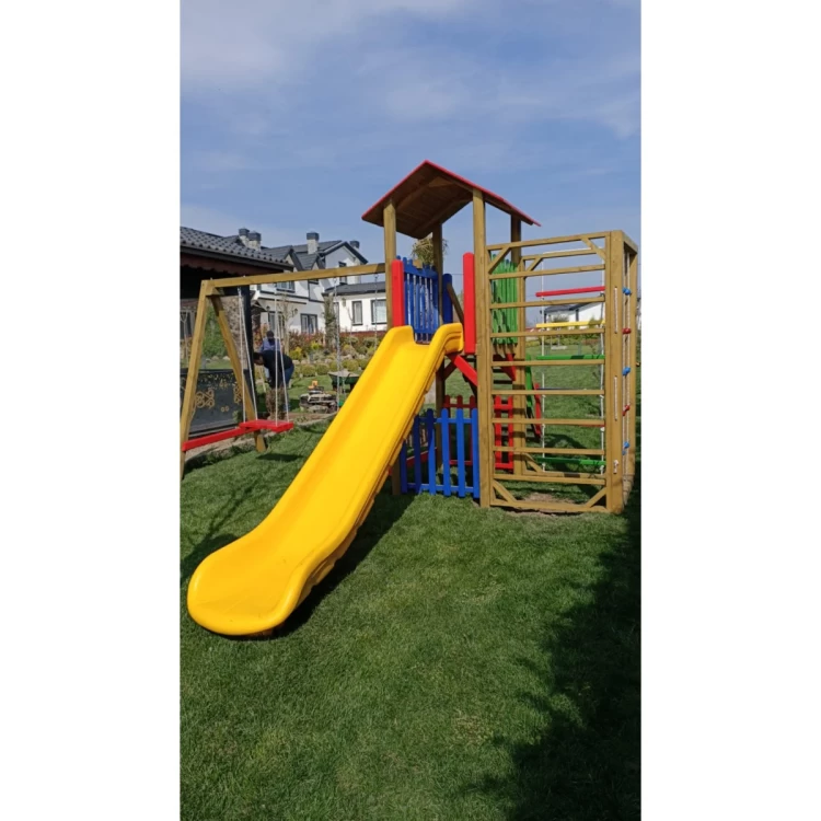 Ahşap Dış Mekan Tırmanmalı Oyun Parkı