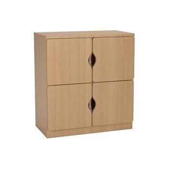 Anaokulu 4 Kapaklı Kayın Öğrenci Dolabı