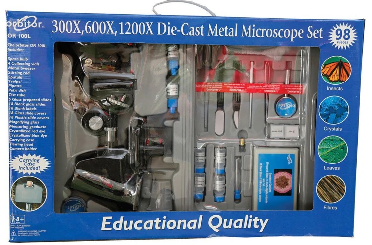 Metal Mikroskop Seti 98 Parça