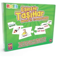 Edukido Eğitici Oyuncak Eşleştir Mukavva Puzzle Taşıtlar