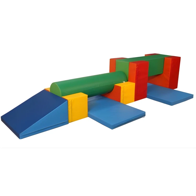 Rampalı Silindir ve Köprü Geçişli Sünger Oyun Parkuru Seti 120X60XH30