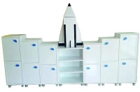 Roket Figürlü Grup Dolap 220x35x200 cm