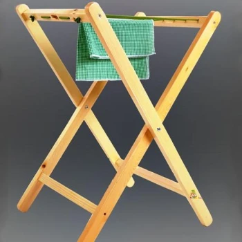 Montessori Ahşap Çamaşır Askılığı 60x40x70 cm