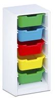 5 Plastik Çekmeceli Dar Dolap 30x37,5x90 cm
