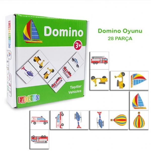 Taşıtlar Domino Oyunu 28 Parça