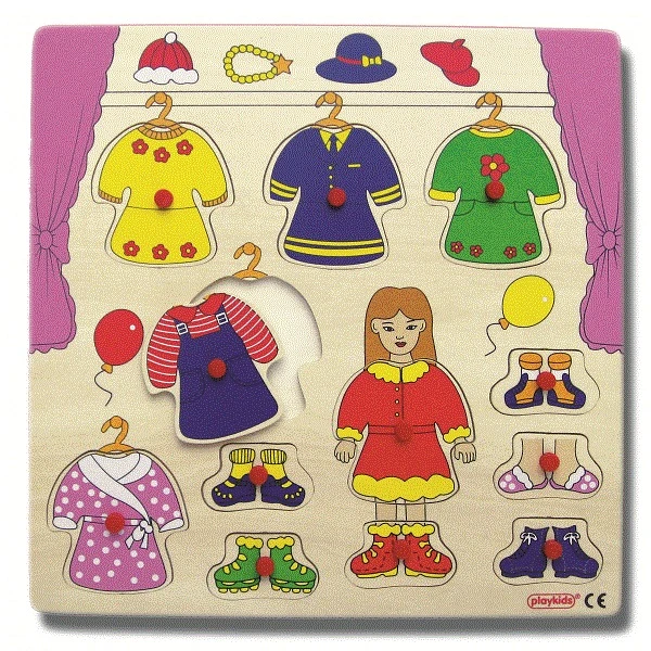 Giysi Değiştirme Tutmalı Puzzle 30x30 cm