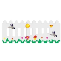 Ahşap Kuş Figürlü Çit