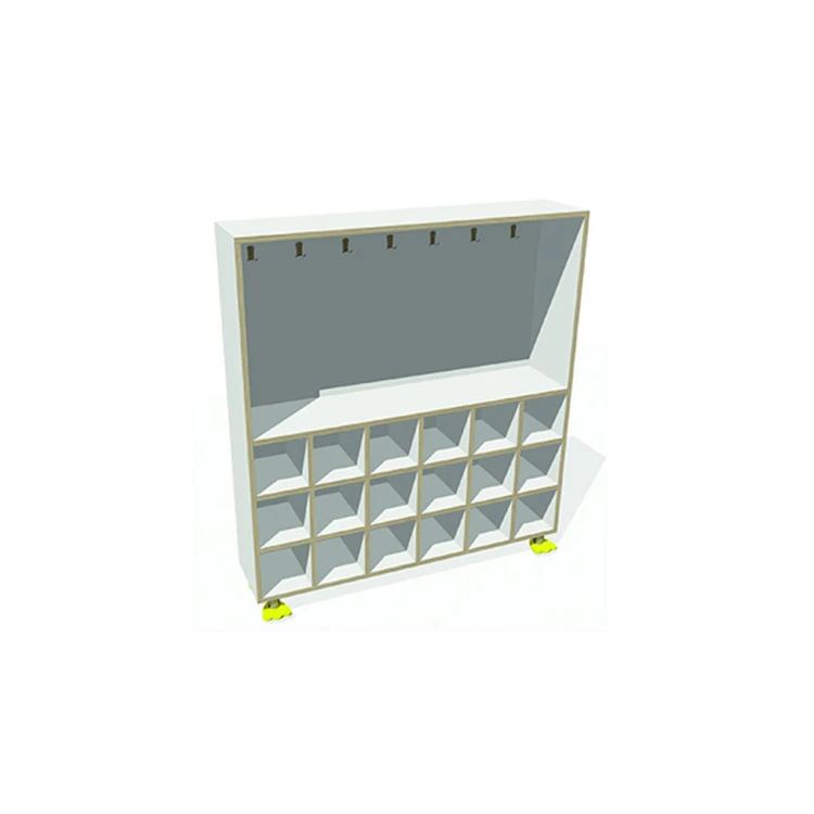 Açık Vestiyer 9 Askılı 18 Ayakkabı Gözlü 120x35x160 cm