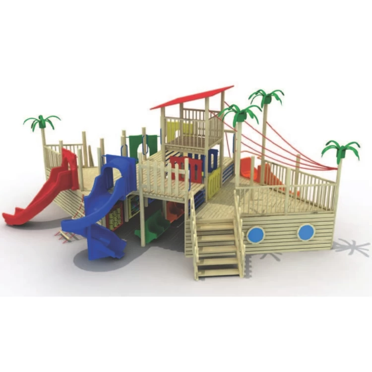 Ahşap Çocuk Oyun Parkı Gemi Modeli