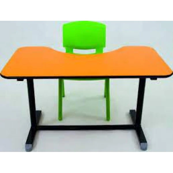 Turuncu Yükseklik Ayarlı Fasulye Masa 60x120 cm