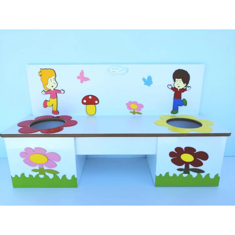 Çocuk Figürlü Banklı Galoşluk