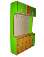 Banklı Kapaklı Yeşil Vestiyer 110x32x160 cm