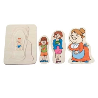 Nine Figürlü Katmanlı Ahşap Puzzle 4 Katman