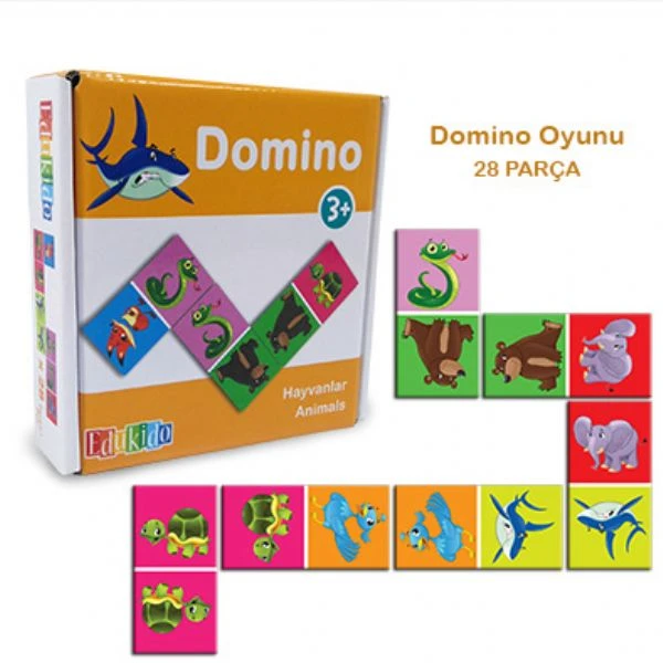 Sevimli Hayvanlar Domino Oyunu 28 Parça