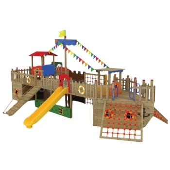 Ahşap Çocuk Oyun Parkı Gemi Modeli-2