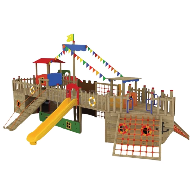 Ahşap Çocuk Oyun Parkı Gemi Modeli-2