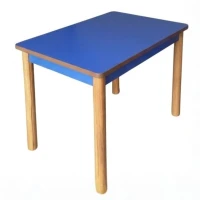 60x120 cm Anaokulu Mavi Bazalı Masa