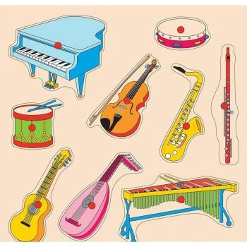 30X30 Ahşap Müzik Aletleri