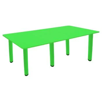 Ahşap 70x140 Yeşil Yemek Masası Metal Ayaklı
