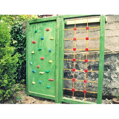 İkili Ahşap Tırmanma Paneli Dış Mekan 2x2 m