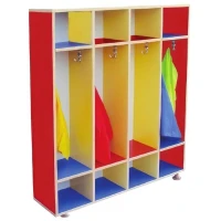 Renkli Kabinli Vestiyer 120x30x130 cm