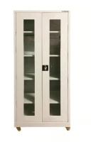 Tekerlekli Pleksi Kapılı Ecza Dolabı 80x40x175 cm