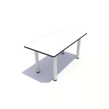 Beyaz Tablalı Metal Ayaklı Masa 60x120 cm