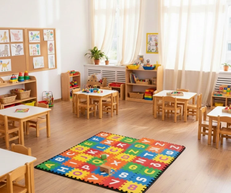 Yap-Boz Desenli Anaokulu Sınıf  Halısı 200*290 cm