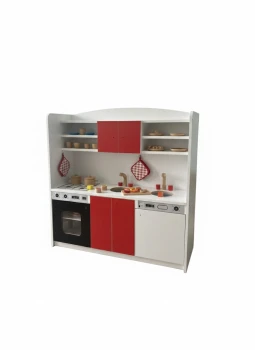 Beyaz Kırmızı Kreş Mutfak Köşesi