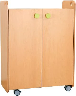 Tekerlekli Ahşap Öğretmen Dolabı 90x40x90 cm