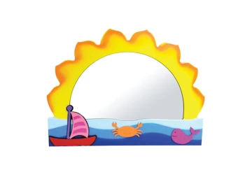 Güneş Çerçeveli Yelkenli Lavabo Aynası 60x45 cm