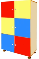 6 Kapaklı Kişisel Öğrenci Dolabı 80x40x96 cm