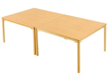 Naturel Ahşap Dikdörtgen Masa Grubu 240x120x54 cm