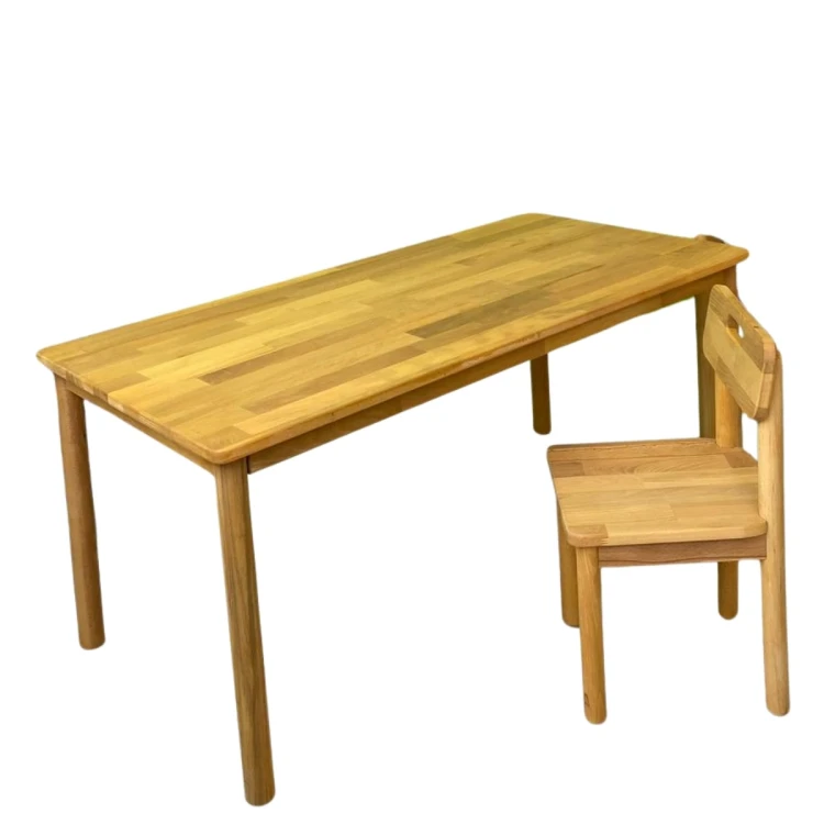 Anaokulu Ahşap Masif Masa 60x120
