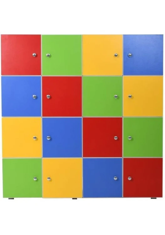 16 Kapaklı Çerçevesiz Öğrenci Dolabı 120x35x120 cm