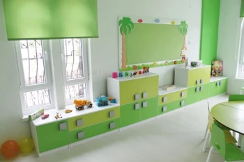 Yeşil Tonlarda Anaokulu Sınıf Konsepti 20 Kişilik