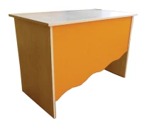 Turuncu Kavisli Panelli Öğretmen Masası 120x60x75 cm