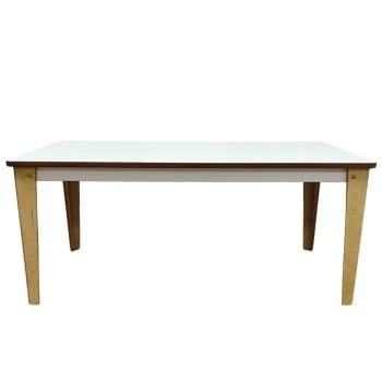 60x120 Ahşap Ayaklı Anaokulu Dikdörtgen Masa